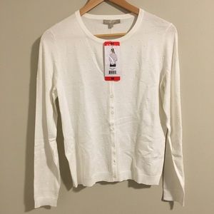 Brand-new Detailed Ivory Cardigan